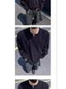 Men's High-End Jacquard Hoodie: Wrinkled Waffle Knit Long Sleeve T-Shirt with Elastic Padded Shoulders