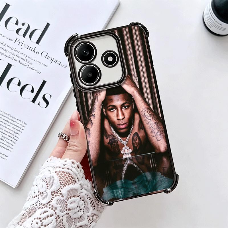 Rapper YoungBoy Plating Phone Case For Xiaomi Redmi Note 14 15 Pro Plus 13 12 11 11S 11T 10 9S 9 5G Anti-Fall Airabag Cover
