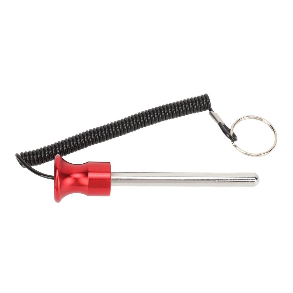 Gym Weight Stack Pin with Lanyard Enhanced Security Selector Lock Pin Gym Accessory for Workout Fitness Exercise Red 8mm 80mm
