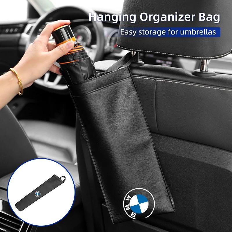 XJBN1 New Car Waterproof Umbrella Storage Bag PU Leather Cover Umbrella Organizer Holder For BMW E46 E90 E60 F30 F10 E39 E36 F20