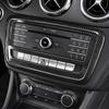 For Mercedes Benz A Class W176 GLA X156 CLA C117 Car Console CD Panel Frame Sticker Carbon Fiber Pattern Interior Accessories