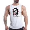Sommer Herren Fitness Outdoor Sport Rundhalsweste Totenkopfmuster 2D Gedruckt Jugend Trend Atmungsaktives Ärmelloses Shirt