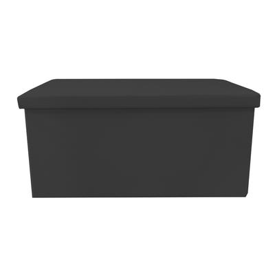 Ottoman Storage Ottoman Rectangular Faux Leather Foldable 76x38x38cm | Home | Ottoman Style | Durable Faux Leather Bottom