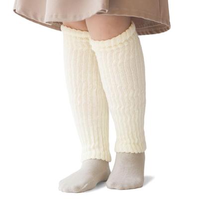 Fluffy Wool Leg Made In [Kinuya] Silk-lined, Warmers, Japan, Warm, Double-knit, Silk, Off-white