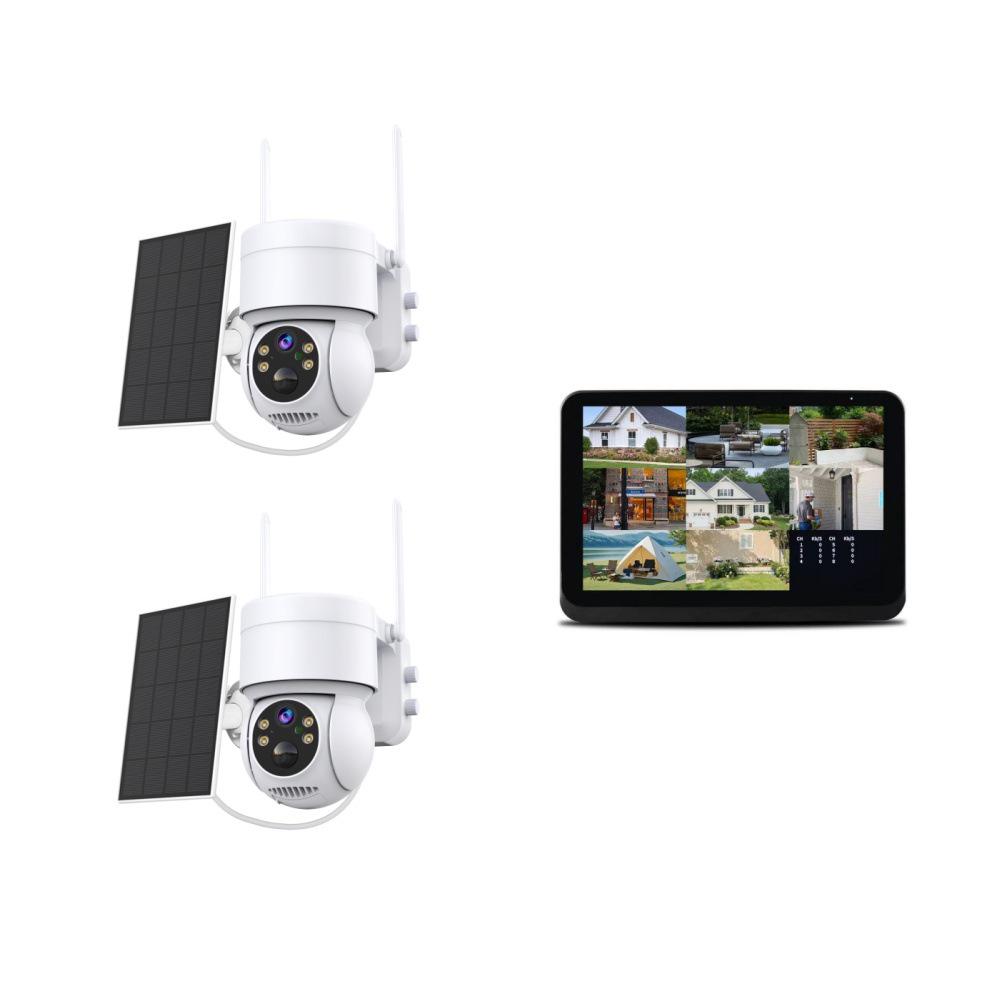 4MP Wireless Solar Surveillance Camera with Touch Screen – Outdoor Waterproof for Home & Mobile Remote Monitoring