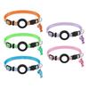 Reflective Pet Collar with Waterproof Tracker-Holder Adjustable Pet Nylon Collar CatsCollar Breakaway Safety Collar