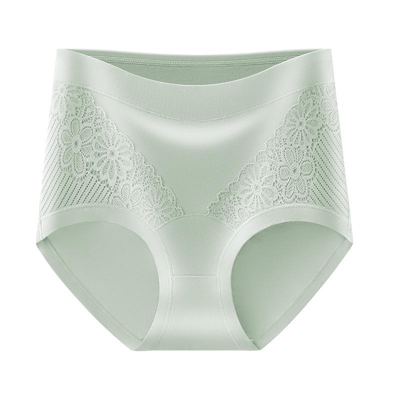 High-Waist Pure Cotton Plus Size Shaping Briefs for Middle-Aged Women with Antibacterial Crotch