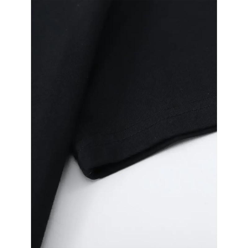 T-shirt Casual da Uomo in Cotone con Girocollo e Maniche Corte, Stampa alla Moda, Vestibilità Larga, Lavabile in Lavatrice, Perfetta per Vacanze e Viaggi
