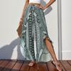Women's Fashion Casual Geometric Print High Waist Trousers Pants & Capris