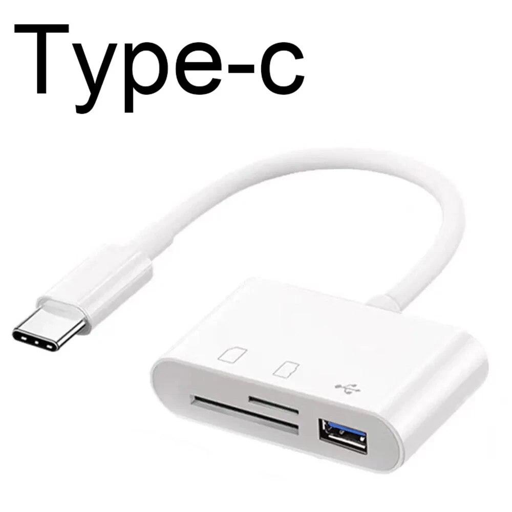 3 In 1 Adapter Type-C, Tf, Cf, Sd, Memory Card Reader, Recorder, Compact Flash Usb-C, Pro, Huawei, Macbook