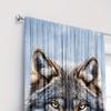 2pc Wolf print curtains   polyester fabric   machine washable   suitable for bedroom and living room decoration