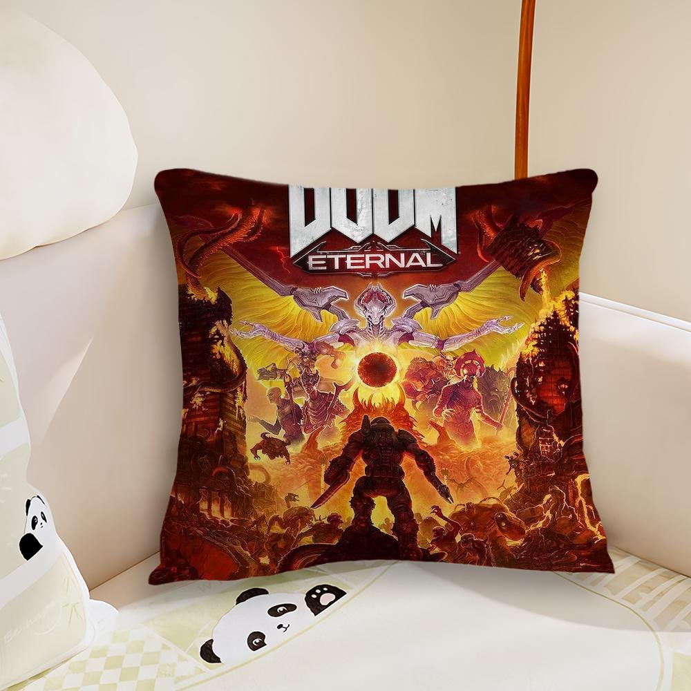 Game E-Eternal Cushion Cover Comfortable Soft Pillow Case For Sofa D-Doom Living Room Home Office Decor Protective Covers