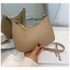 Cute Solid Color Small Square Bag Lightweight Portable Single Shoulder Armpit Bag for Students School Daily