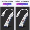 Type-C Turn USB Adapter Multi Port Distributor Hub Car Accessories For KIA Sportage Rio 3 Soul Optima Ceed Pro K5 K2 k6 K7 K8 Pride