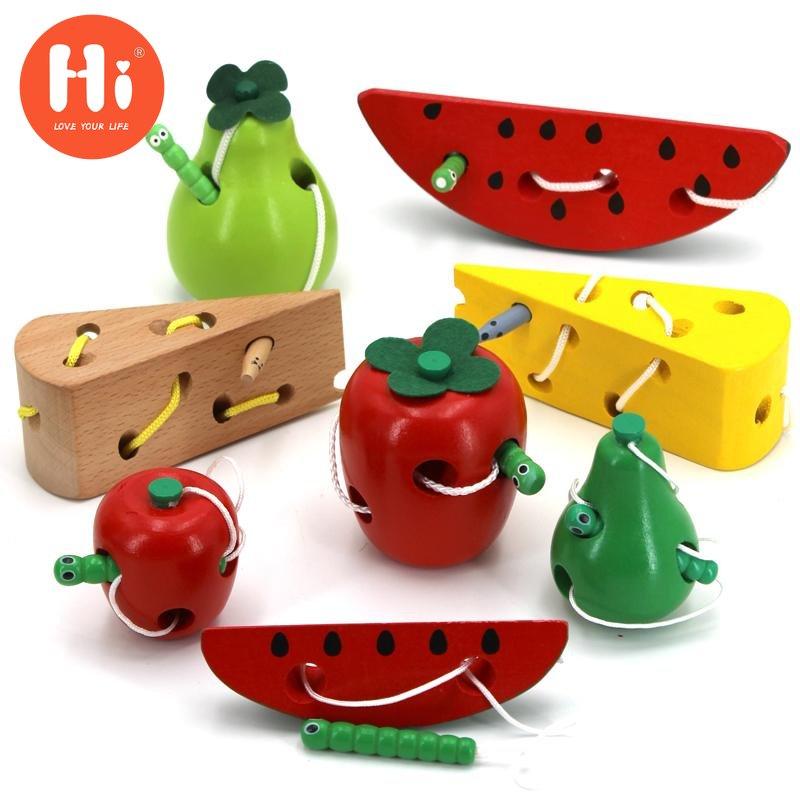 

Игрушки Монтессори-головоломки, обучающие деревянные игрушки, детские пальцы, гибкая обучающая научная игрушка-червь