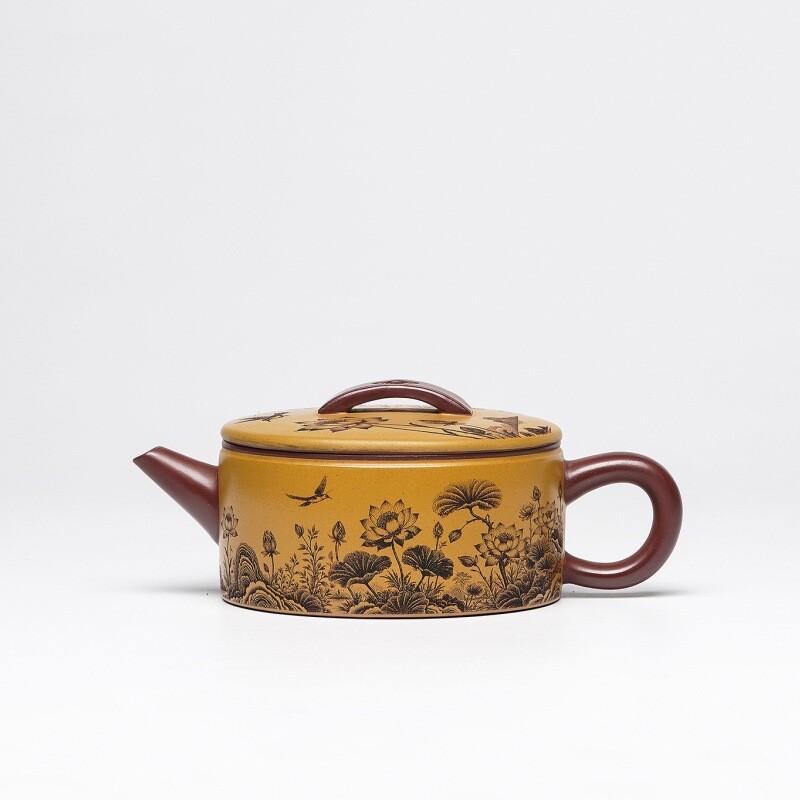 

200ml Yixing Purple Clay Teapots Handmade Two-tone Big Caliber Pot Raw Ore Dragon s Blood Sand Mud Kettle Zisha Tea Set Supplies