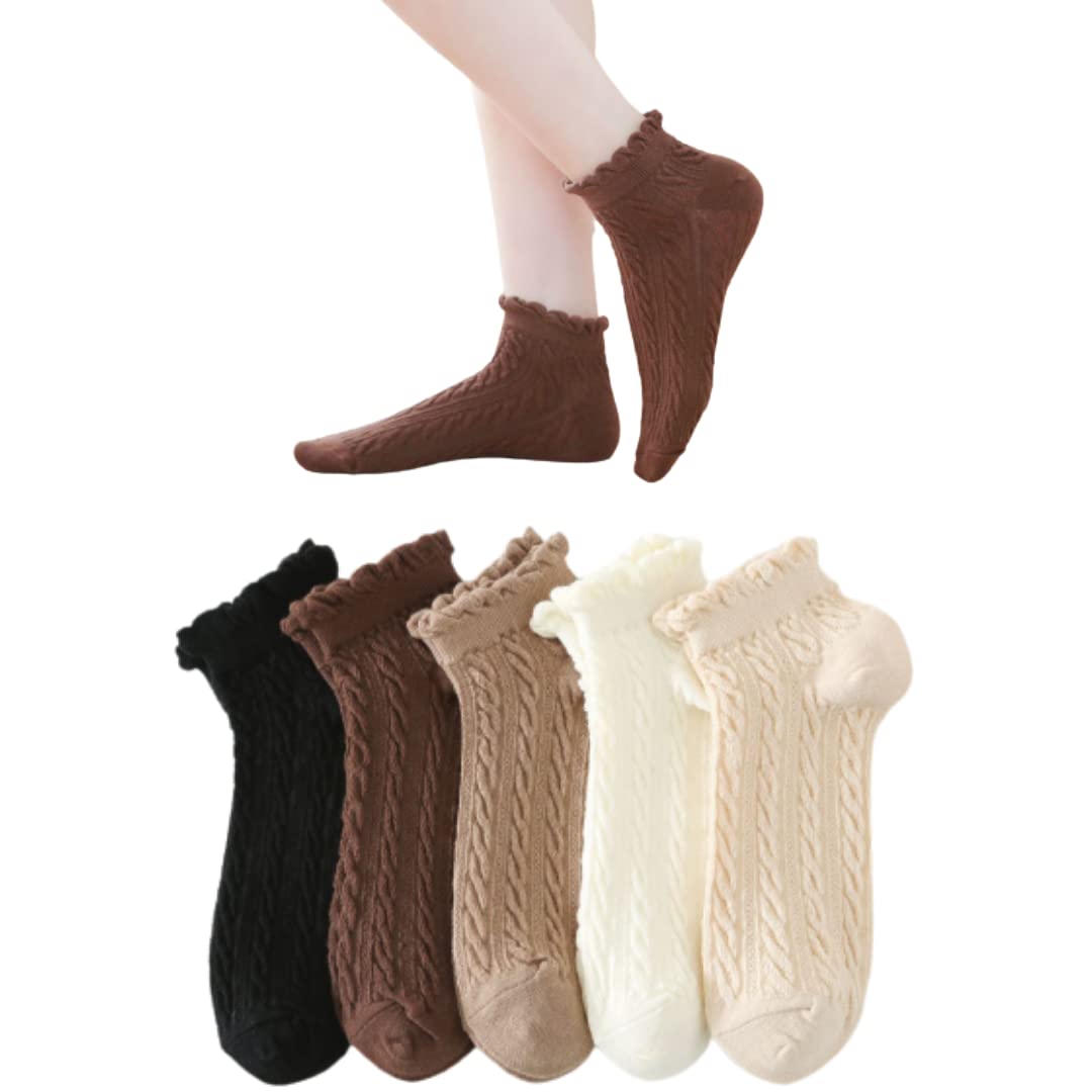 

Stylish Set of Perfect for and Colorful Thin 5-Pair Women s Socks, Spring, Summer, Fall, Cotton, Socks, Deodorizing, Odorless, Antibacterial, Cute,