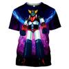 Boys New Anime Goldorak 3D Print Breathable Short Sleeved T-shirts UFO Robot Grendizer Boys Casual Streetwear Top Clothes
