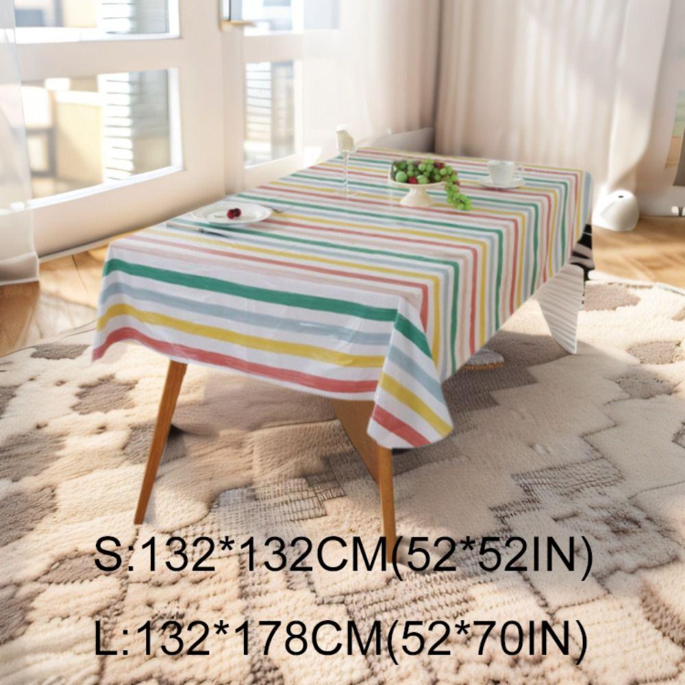 Oil-proof Waterproof Tablecloths PVC Table Decor Cloth Soft Table Cover Kitchen