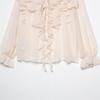 TAOP&ZA Summer Women's Elegant Ruffle Tie Layered Shirt Top