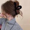 Premium Coffee-Colored Frosted Hairpin - Large All-Match Shark Clip for Elegant Hairstyles