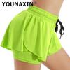 Women's Tennis Culottes Yoga Fitness Skirt Anti Glare Training Athletic Running Girl's Sports Shorts Lining Pants Golf Workout Skirts S M L XL
