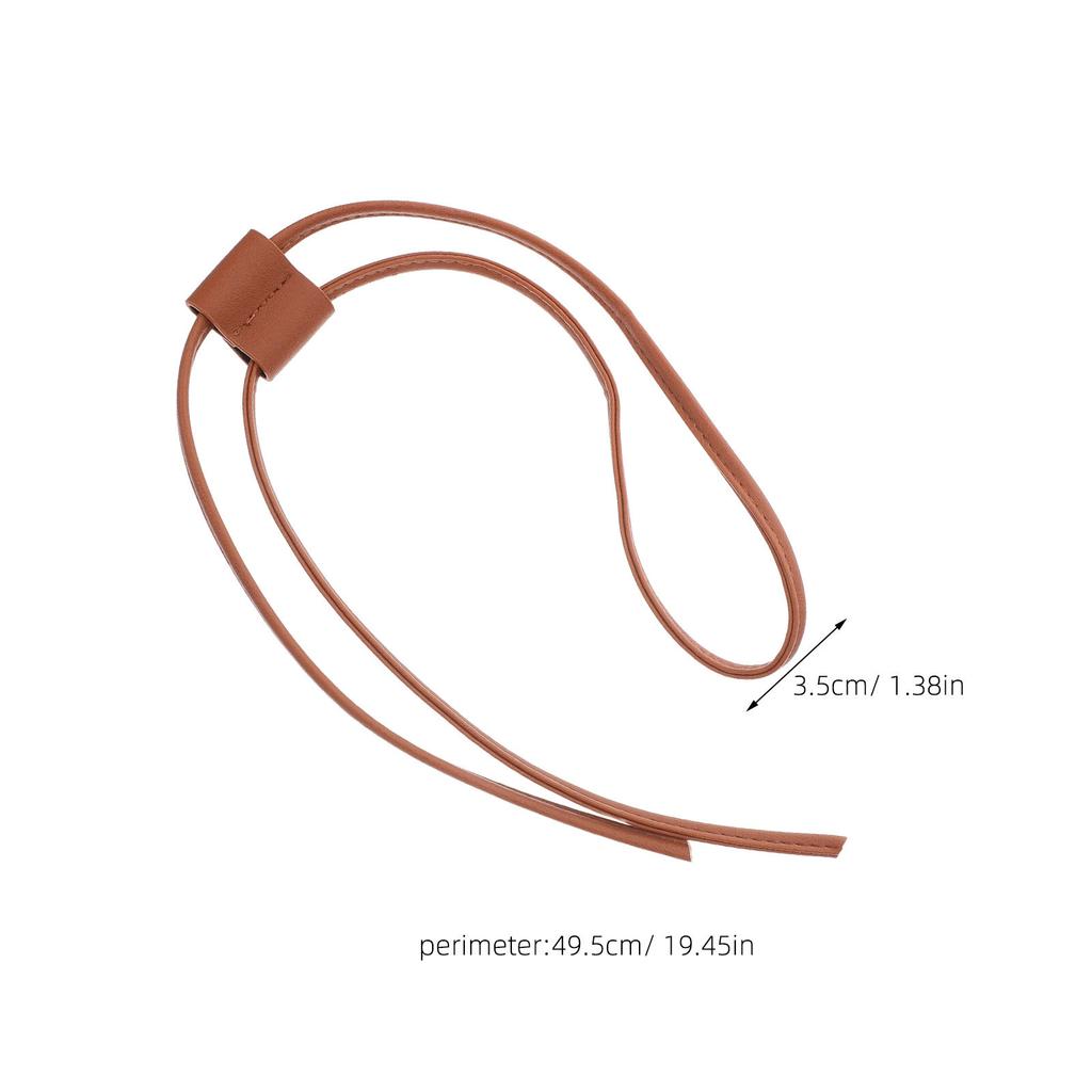 19.45 Inch Drawstring Strap Replacement for Bucket Bag Purse Crochet Bag PU Detachable Pull Cord Adjustable Keeper Strap