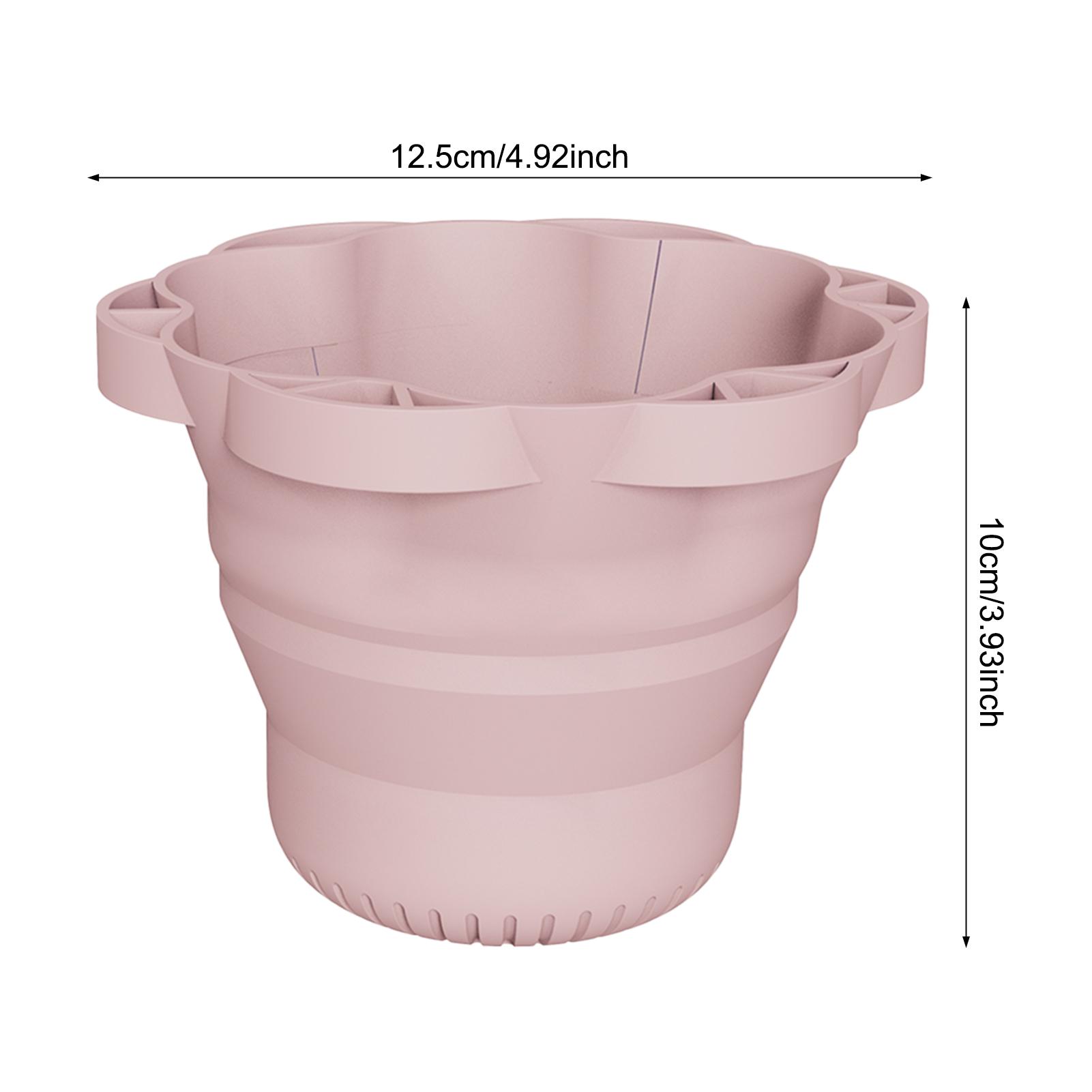 Silicone Makeup Brush Clean Cup Makeup Brush Cleaner Cup Organizer Holder Storage Case Beauty Tool Kit for Brushes розовый