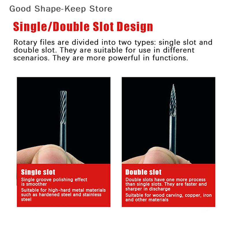 Reaming Drill Bit Tungsten Carbide Hard Alloy, 3mm Shank Rotary File for Metal And Plastic