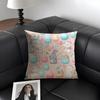 Cute Easter Bunny Cushion Cover Natural Linen Organic Fabric Double-Sided Printing Breathable Perfect Gift For Decor