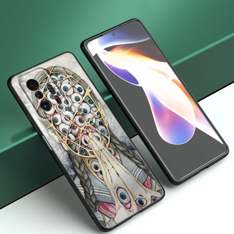 Shintaro Kago Horror Cartoon Phone Case For Xiaomi Mi A2 8 9 SE Note 10 10T 11 12 Lite 9T 11T 12S 12T Pro A3 6X 12X Black Cover
