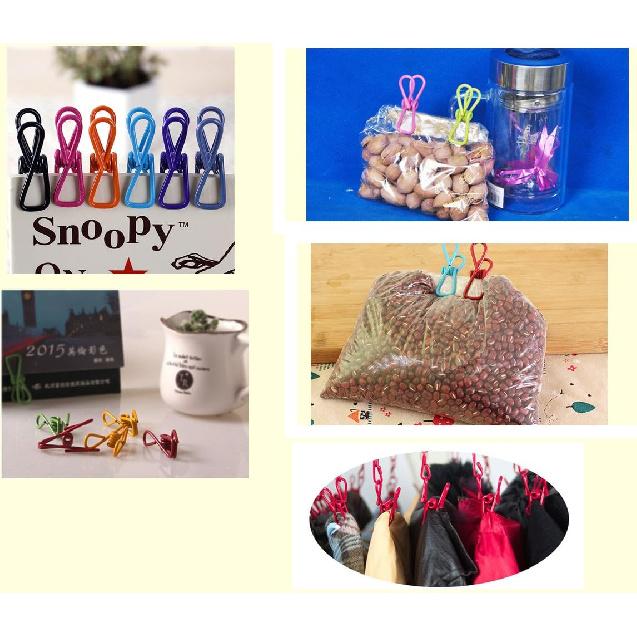 30 Pcs 2 Inch 10 Different Random Colors Chip Clips, PVC Coating High Elasticity Strength Clothes P, Food Clips and Bag Clips