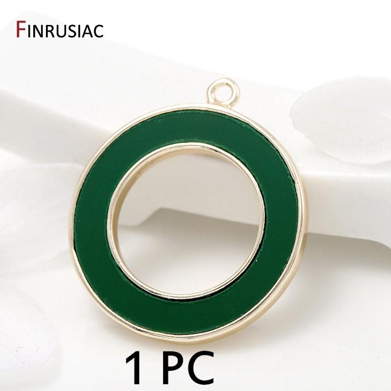 

20mm Gold Plated Big Hole Round Circle Pendants Charms,Inlaid Natural Shell Pendant DIY Jewelry Necklace Earrings Making Finding