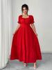 2026 Summer Plus Size Women's Sexy Backless V-Neck Short-Sleeve Dress