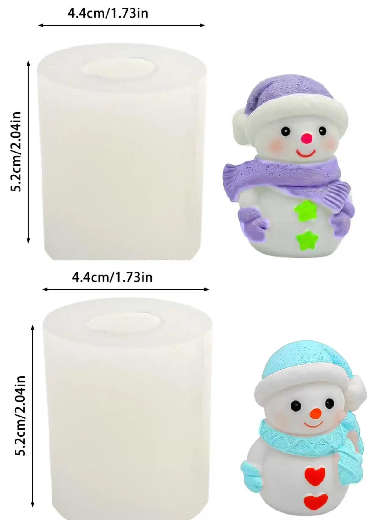 

Top Quality Molde De Silicona De Muñeco De Nieve Para Navidad, Decoración Artesanal De Papá Noel 3D, Molde De Vela Perfumada DIY