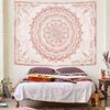 VIKAMA Bohemian Floral Mandala Tapestry Aesthetic Watercolour Hippie Bedroom Living Room Dormitory Hanging Cloth Home Decor