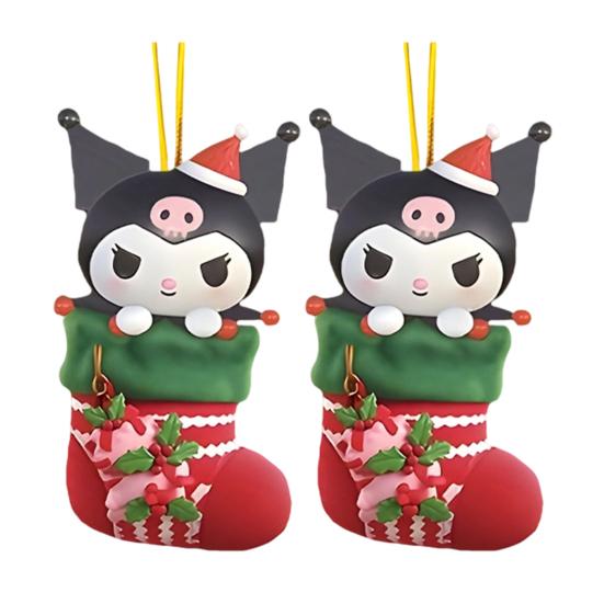 2D Акриловые Рождественские Подвески Мультяшные Плоские Подвесные Украшения для Машины Елки A