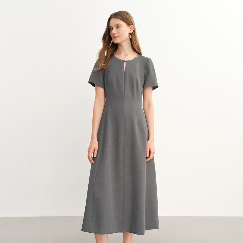 Plus-Size Women's French-Style Elegant Simple Dress In Long and Short Styles, Summer 2026, Stylish Design for Slightly Plump Figures, Versatile Dress