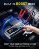 6000A Jump Starter, 12V Portable Car Battery Booster with LED Display, 3-in-1 Flashlight, Jumper Cables & Case