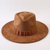 Beliebter europäischer und amerikanischer Stil Wildleder-Zylinderhut mit breiter Krempe, klassischer Mode-Western-Cowboyhut für Herren und Damen