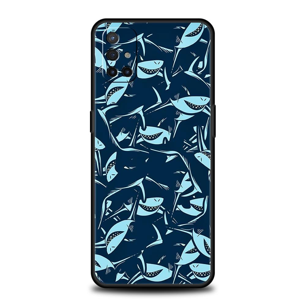 Handyhülle mit Meereshaie-Muster für Oneplus 13R 13 12R 11 10T 10R Nord N100 N200 N10 10 9 9R 9RT CE 3 2 Z Pro Weiche TPU-Hülle