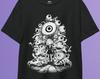 Eyeball Horror Anime T-Shirt and Kids Tshirt: Creepy Japanese Streetwear