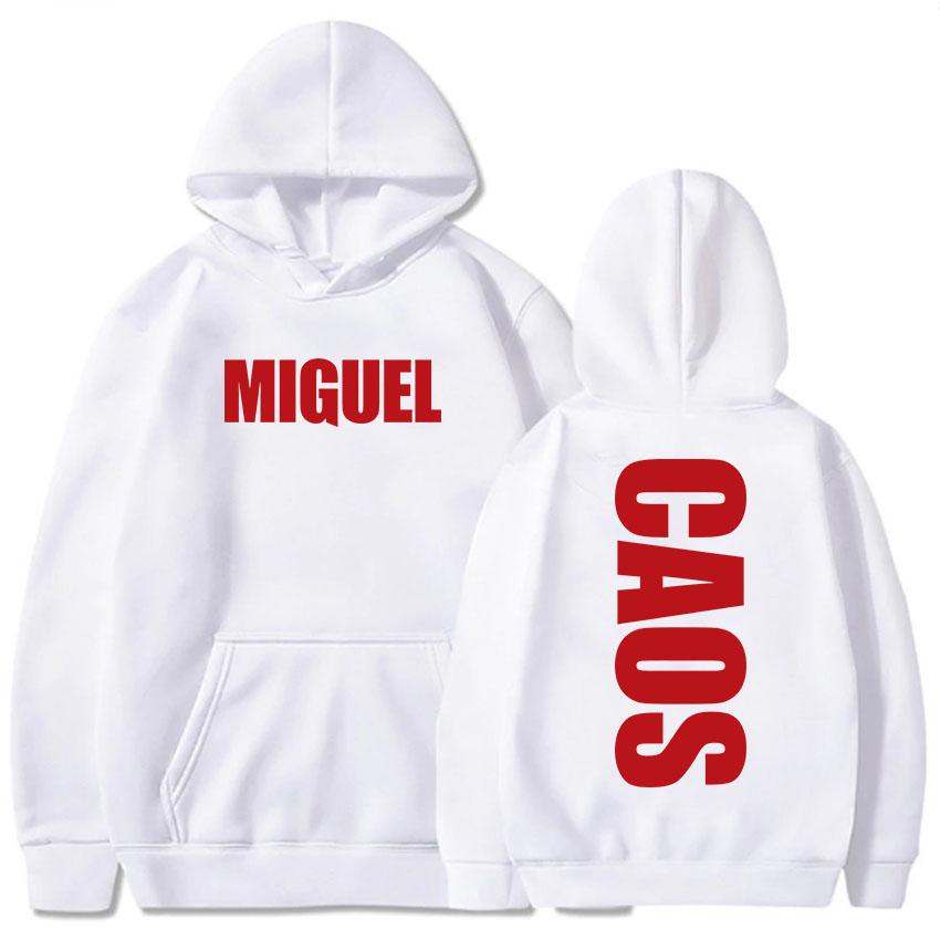 MIGUEL CAOS Album Hoodies Unisex Streetwear Long Sleeve Fleece Winter Hooded Sweatshirts Graphic Printing Clothing Pullover