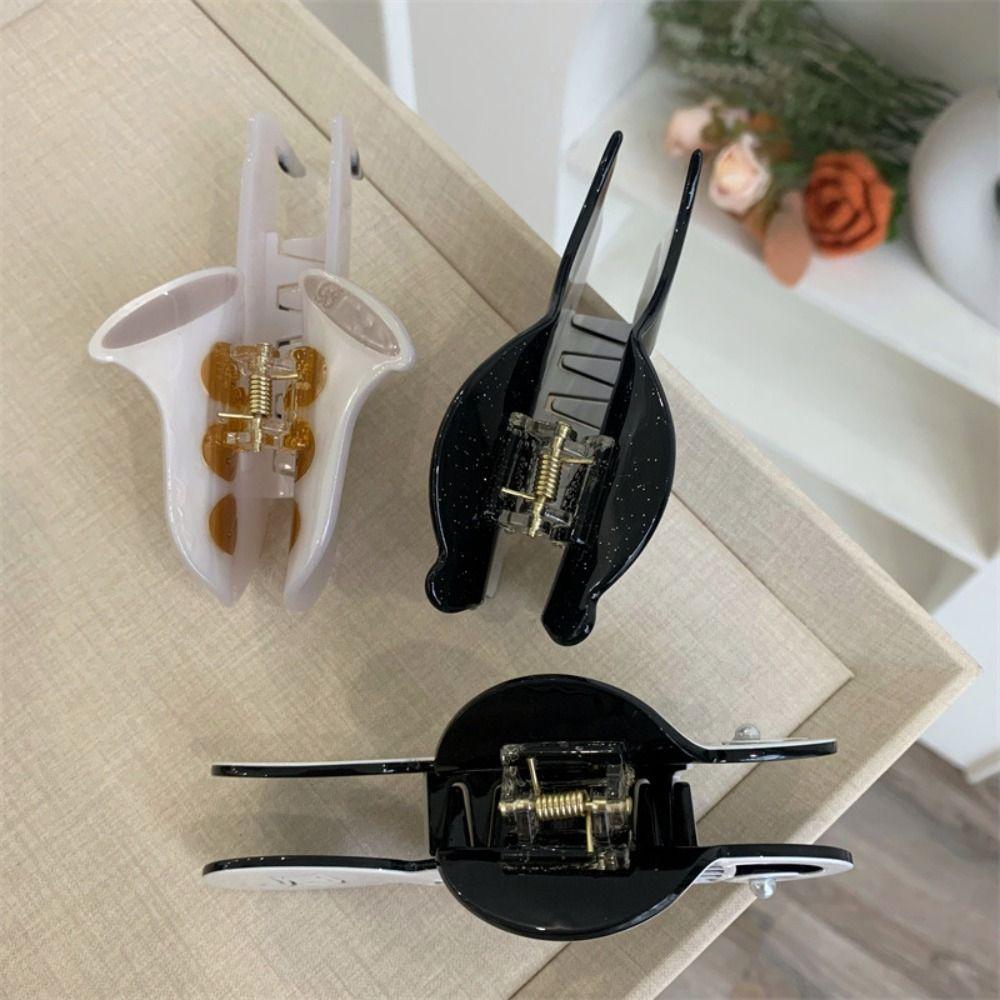 Video Tape Acetate Guitar Hair Claw Acetic Acid Big Shark Clip Personalized Music Hair Clip  Female