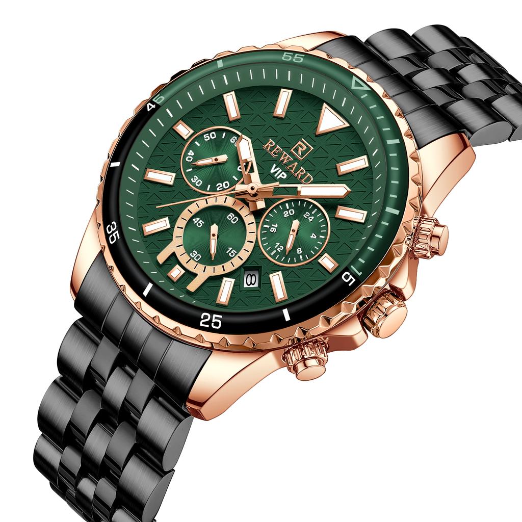 REWARD Fashion Big Size  Mens Watch   Stainless Steel Online Selling Luxury Men Watch Horloge