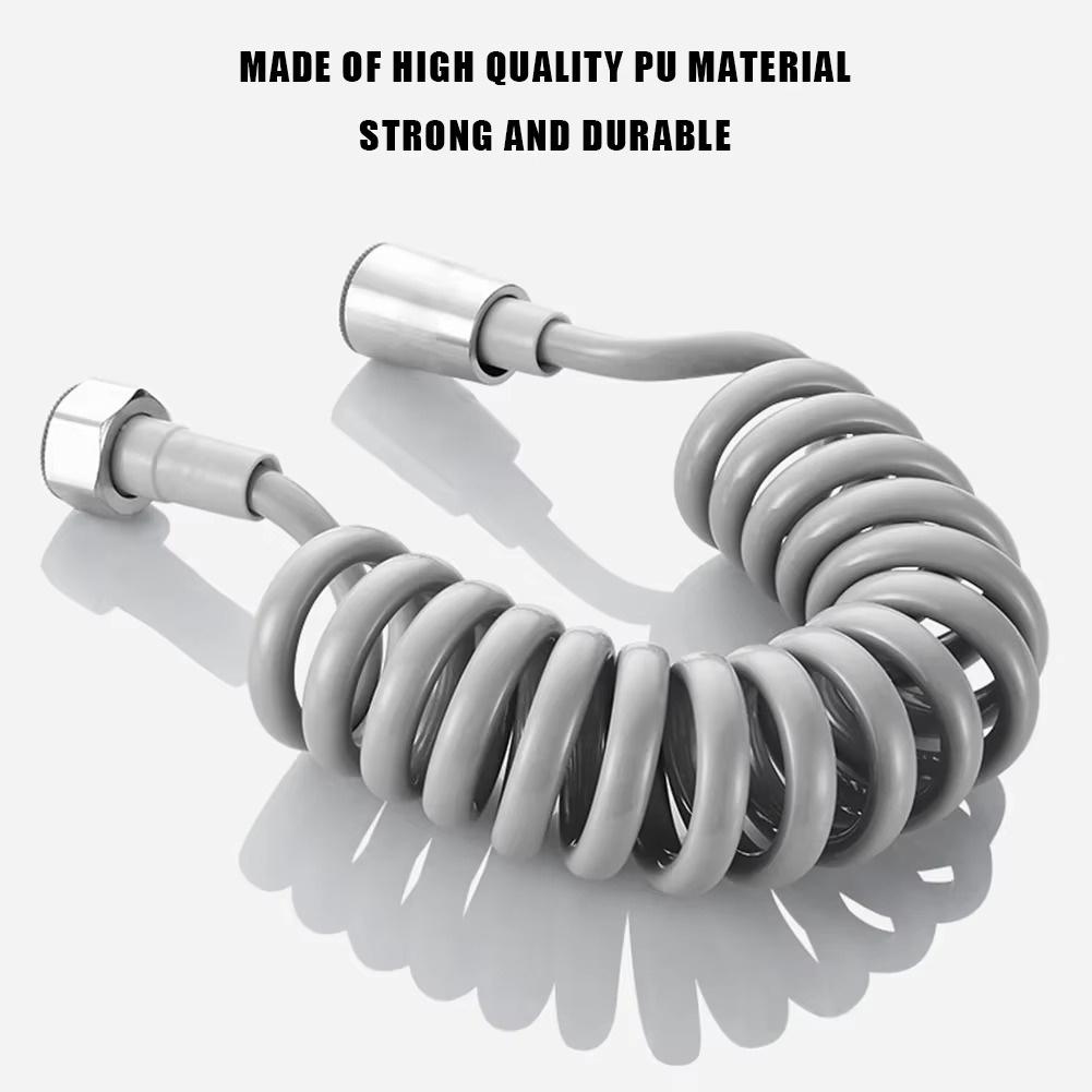 1.5M Spring Shower Hose Meters Water Plumbing Hose Plastic Bathroom Water Toilet Bidet Sprayer Telephone Line soft Hoses