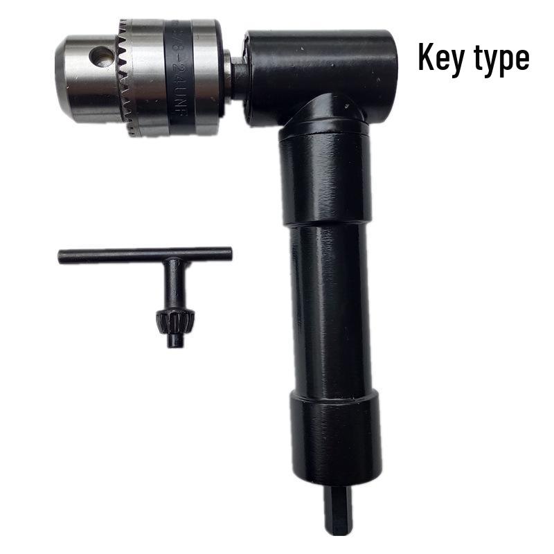 Electric Right Angle Drill Adapter with Three-Jaw Chuck - Ideal for Tight Spaces