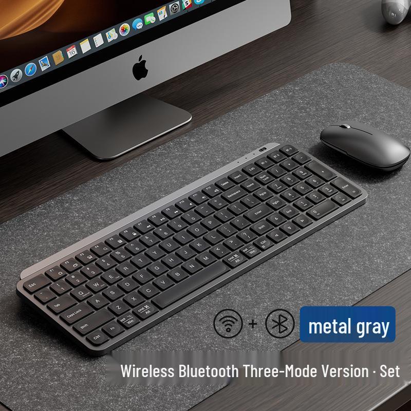 Mengzu Kablosuz Bluetooth Klavye ve Fare Seti - Sessiz, Şarj Edilebilir, Dizüstü Bilgisayar ve Ofis Kullanımı İçin Kompakt.