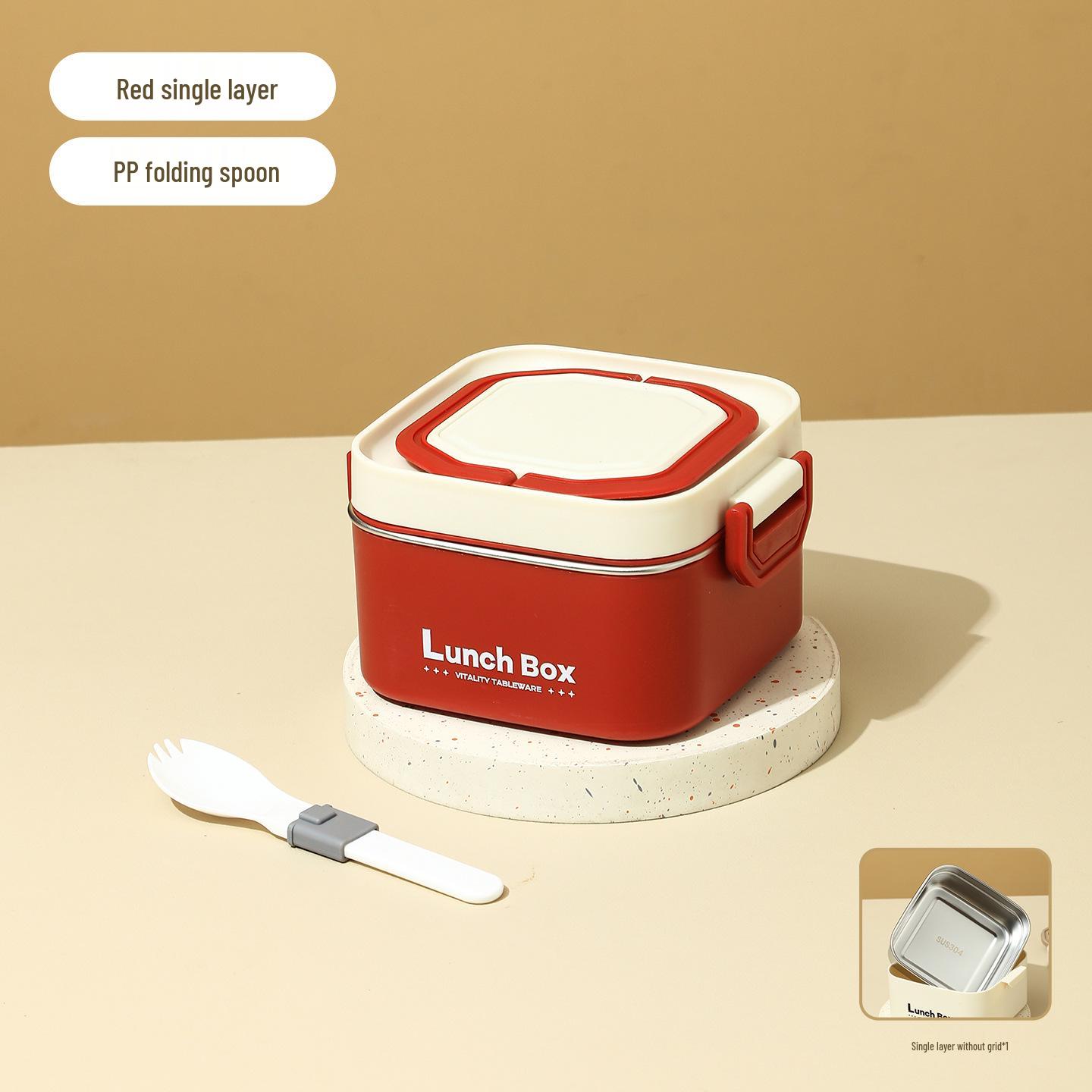 

Изолированный ланч-бокс из нержавеющей стали 304 с отделениями - Портативный ланч-бокс для офисных работников и студентов 304 Stainless Steel Box