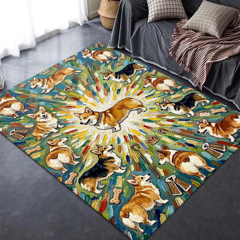 2025 New Cute puppy Carpet Rug for Living Room Bedroom Home Sofa Decoration,Kids play Non-slip Floor Mat